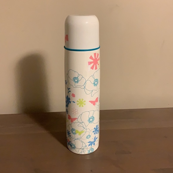 Starbucks x Pylones White, Pink, and Blue Floral Print Thermos - Picture 2 of 8